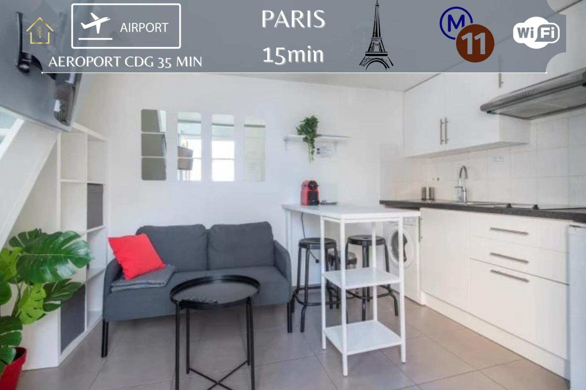 Апартаменти Benfleet 4 Cosy Studio Proche Paris Роменвіль Екстер'єр фото